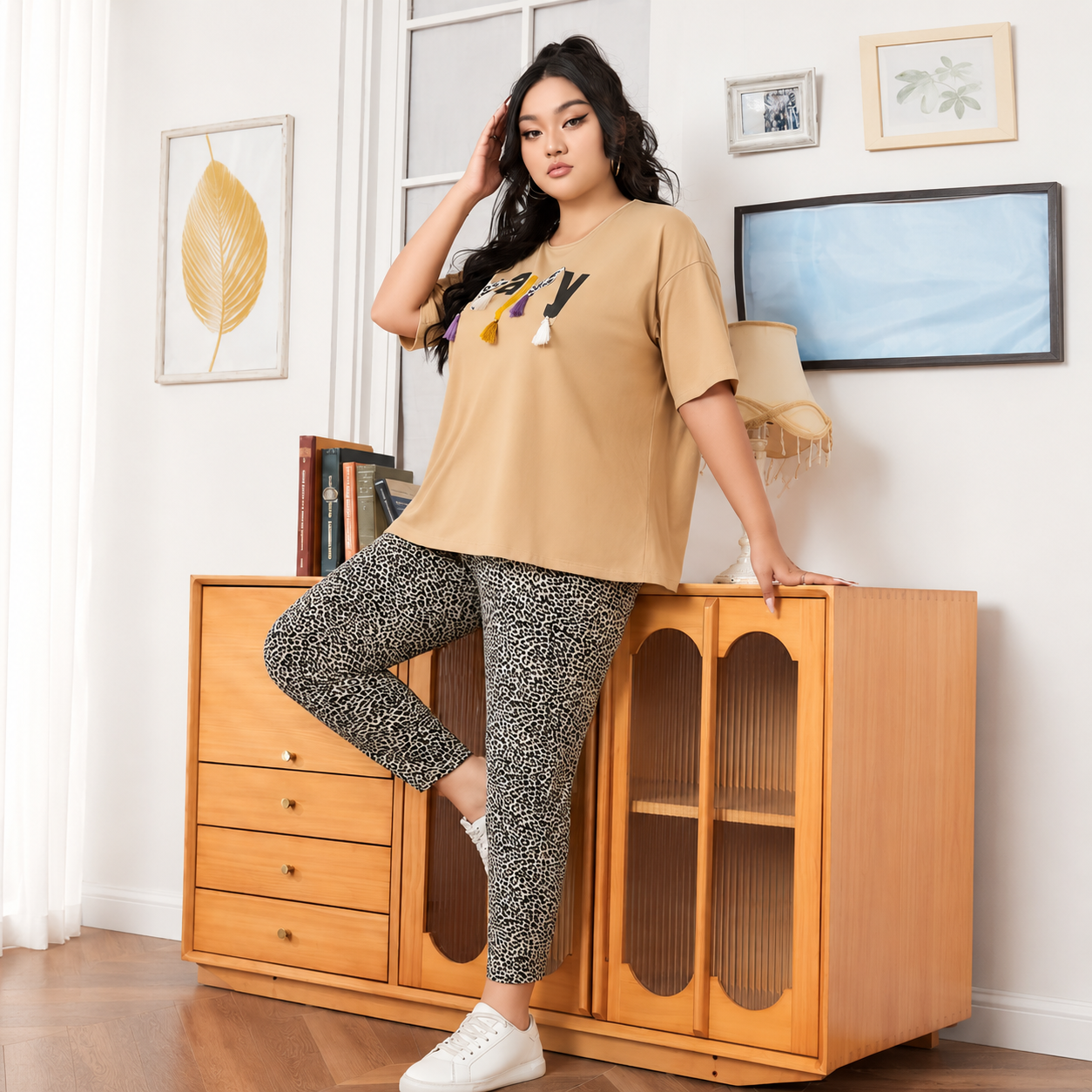 Plus Size Casual Lounge Set