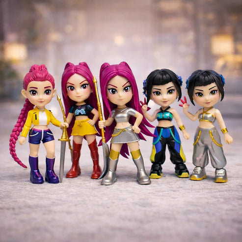 6-Piece K-Pop Demon Hunters Anime Figurine Set