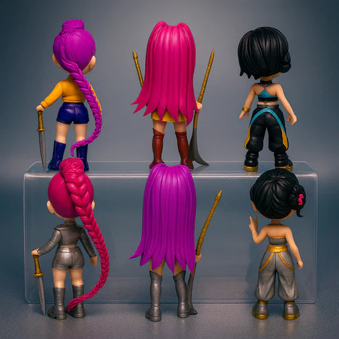 6-Piece K-Pop Demon Hunters Anime Figurine Set