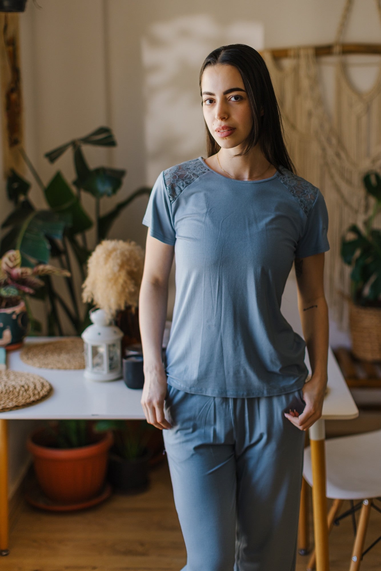 Dantel pajama Set